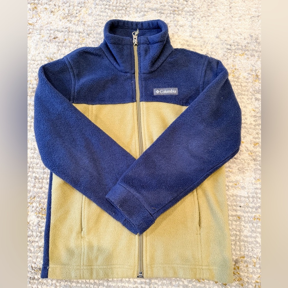 Columbia Navy and Olive Green Full-Zip Fleece Jacket